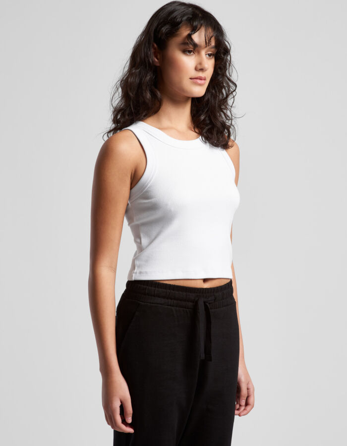 Women's Organic Rib Crop Tank Thumbnail