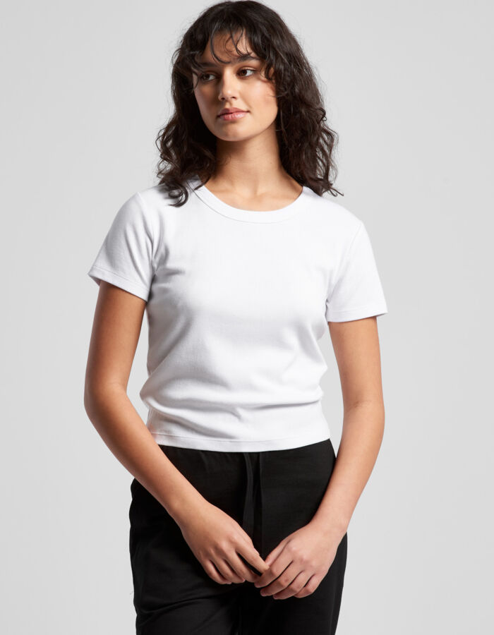 Women's Organic Rib Baby Tee Thumbnail