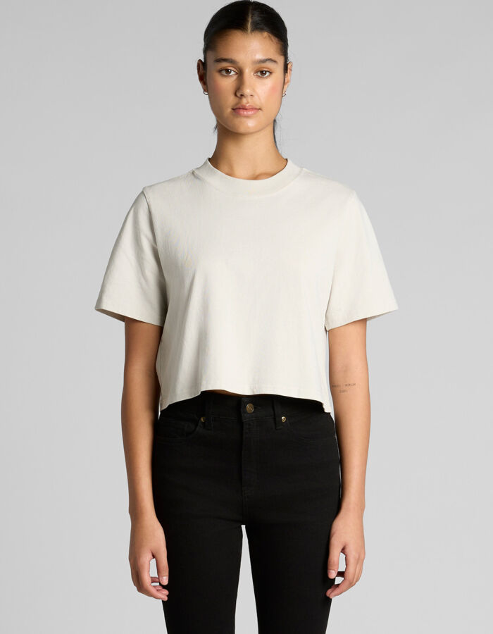Wo's Heavy Faded Crop Tee 4089 Thumbnail