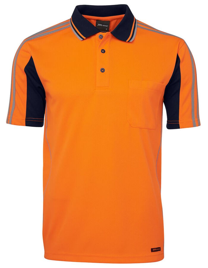 JB's Hi Vis S/S Arm Tape Polo Thumbnail