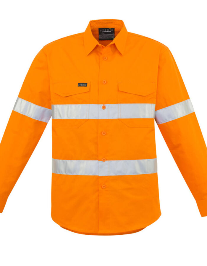 Mens Hi Vis Hoop Taped Long Sleeve Shirt Thumbnail