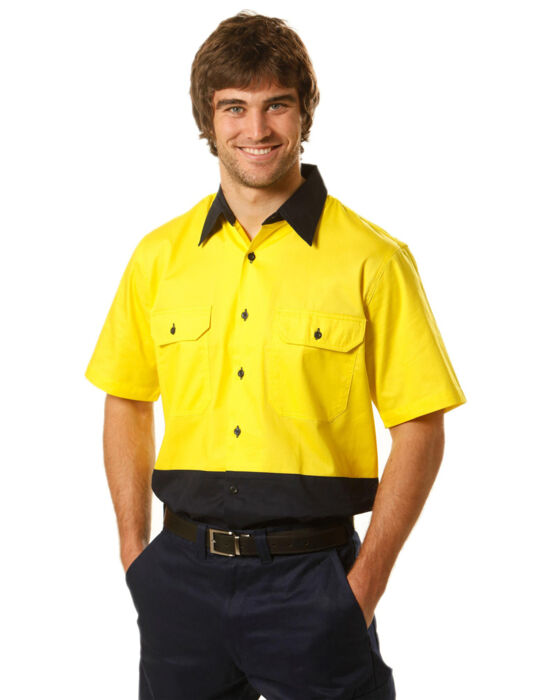 High Vis Cotton Drill Safety Shirt Thumbnail