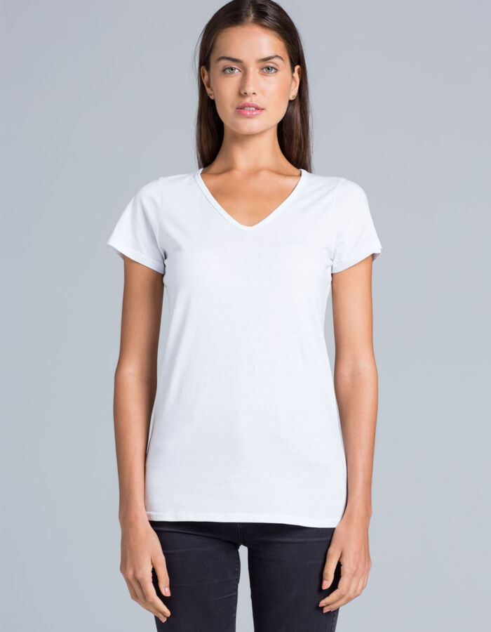 Wo's Bevel V Neck Tee (Clearance) Thumbnail