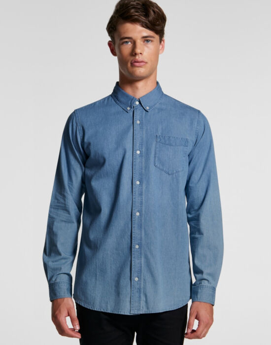 AS Colour Men's Blue Denim Shirt 5409 Thumbnail