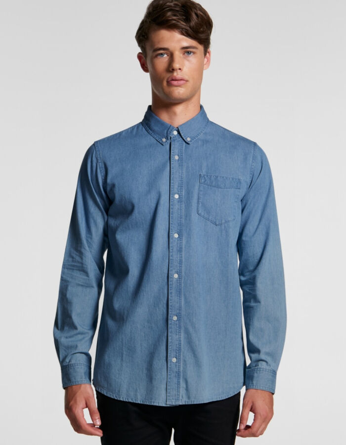 AS Colour Men's Blue Denim Shirt 5409 Thumbnail