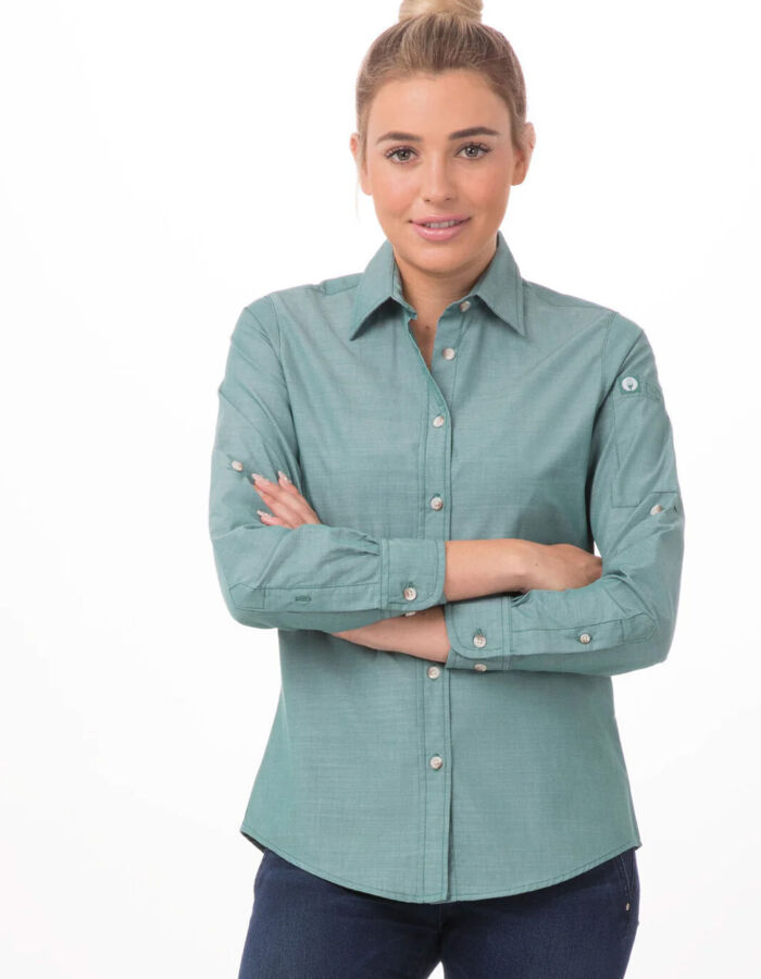 Chefworks Ladies Chambray Shirt Thumbnail