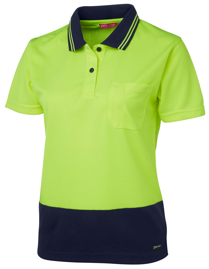 Ladies Hi Vis Non Cuff Traditional Polo Thumbnail