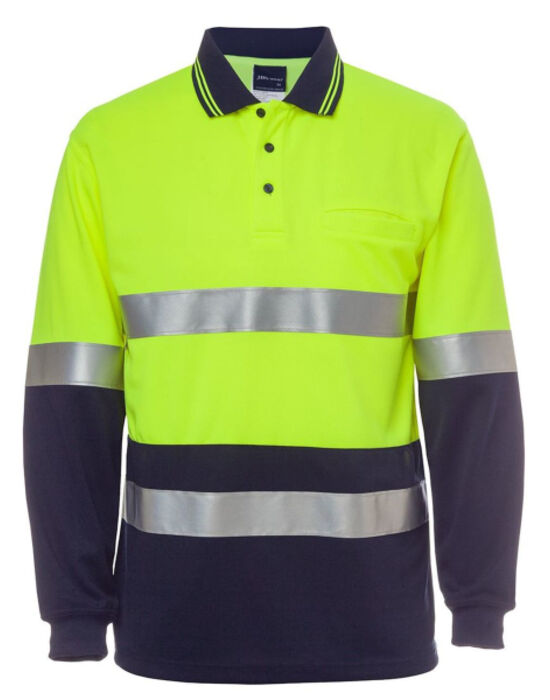 JB's Hi Vis Long Sleeve (D+N) Traditional Polo Thumbnail