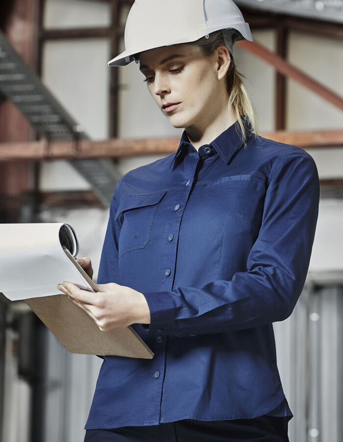 Syzmik Womens Lightweight Tradie L/S Shirt Thumbnail