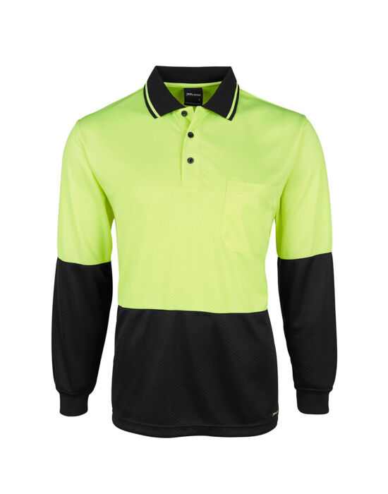 Hi Vis Jacquard Cooldry L/S Polo Thumbnail