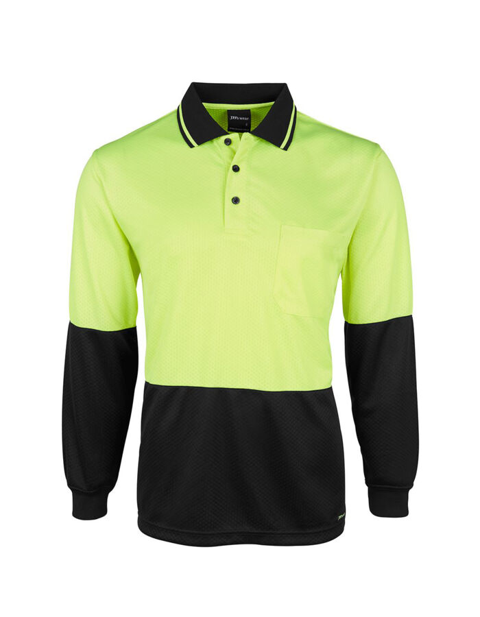 Hi Vis Jacquard Cooldry L/S Polo Thumbnail