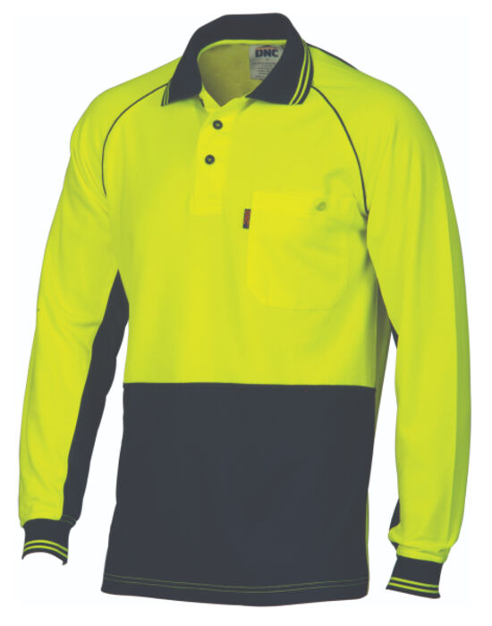 DNC Workwear Hi Vis Cotton Backed Cool-Breeze Contrast Polo 3720 Thumbnail