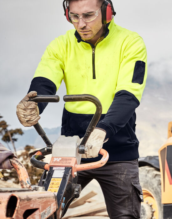 Syzmik Workwear Unisex Hi Vis Half Zip Pullover Thumbnail