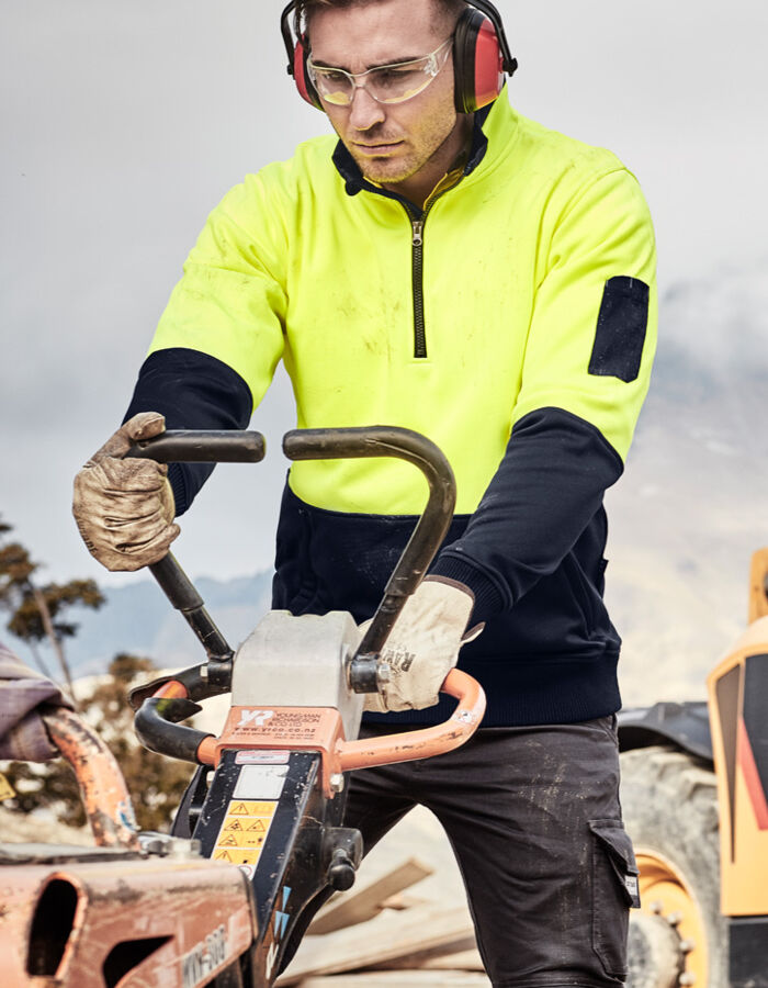 Syzmik Workwear Unisex Hi Vis Half Zip Pullover Thumbnail