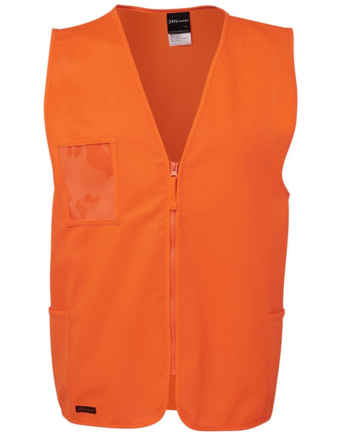 High Vis Zip Safety Vest Thumbnail