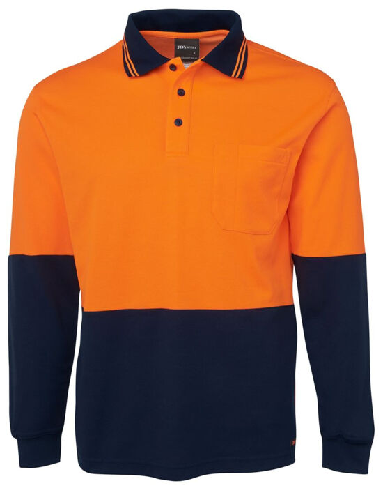 HI VIS L/S Cotton Back Polo Thumbnail