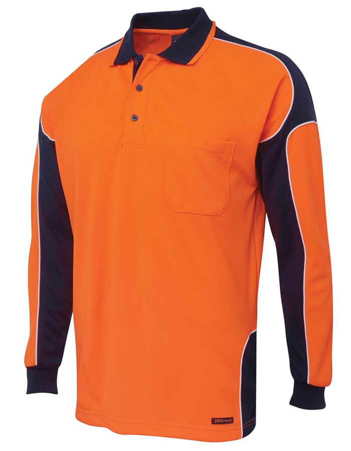 HI VIS L/S ARM PANEL POLO Thumbnail