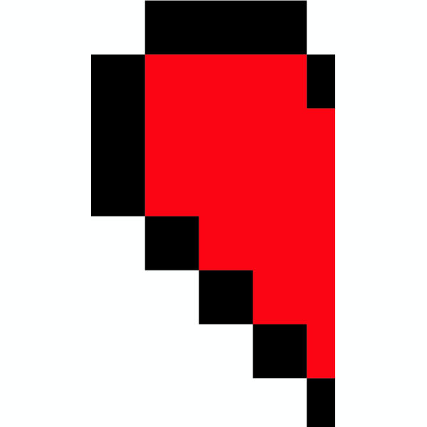 8 Bit Love Heart Left - Customisable Thumbnail