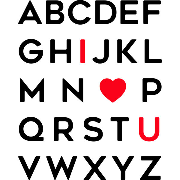 I HEART Y-O-U Valentines Love - Customisable Thumbnail