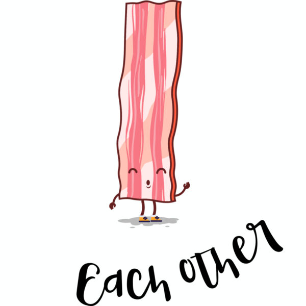 Made for Each Other - Valentine's Bacon T-shirt Thumbnail
