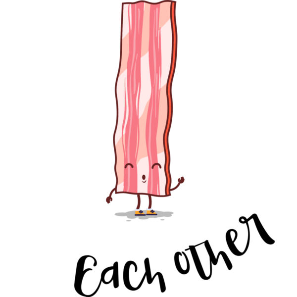 Made for Each Other - Valentine's Bacon T-shirt Thumbnail